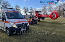 Elicopter SMURD solicitat la Dorohoi pentru o femeie care a suferit un infarct – FOTO