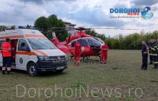 Bărbat cu probleme cardiace preluat de elicopterul SMURD de la Dorohoi - FOTO