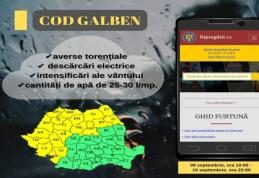 Alertă meteo COD GALBEN de instabilitate atmosferică accentuată în județul Botoșani
