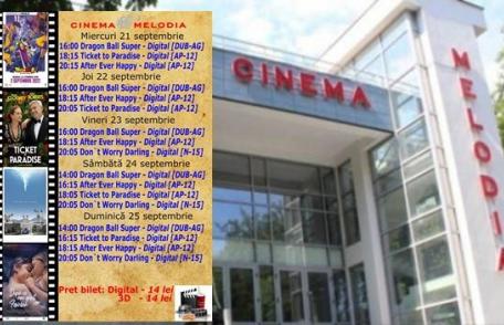 Vezi ce filme vor rula la Cinema „MELODIA” Dorohoi, în săptămâna 21 – 25 septembrie – FOTO