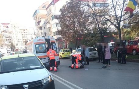 Accident la Botoșani! Femeie care traversa neregulamentar izbită de un taxi