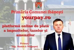 Pentru Primăria comunei Ibănești, anul 2023 a venit cu implementarea metodei de plată online a impozitelor și taxelor locale!