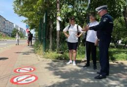 Marcaje rutiere speciale în Botoșani pentru prevenirea accidentelor rutiere - FOTO