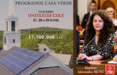 Alexandra Huțu, PSD: „Încurajez unitățile de cult din Botoșani să aplice în 27-29 iunie la programul Casa Verde Fotovoltaice. 1334 de botoșăneni s-au 