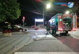 Taxi cuprins de flăcări la Dorohoi. Pompierii au intervenit pentru a limita extinderea flăcărilor – FOTO