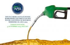 APIA primește cererile de plată pentru rambursarea ajutorului de stat pentru cantitățile de motorină aferente trimestrului III al anului 2023