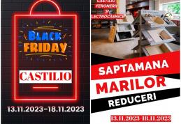 Black Friday la Castilio! Reduceri în perioada 13-18 noiembrie la feronerie, materiale de construcții și electrocasnice