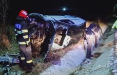 Zăpada căzută în județul Botoșani a făcut primele victime. Patru persoane au ajuns la spital în urma unui accident rutier - FOTO