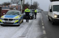Șofer sancționat pentru neadaptarea vitezei la condițiile de drum