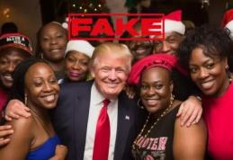 Fotografii false care îl înfățișează pe Donald Trump alături de persoane de culoare au fost răspândite pe internet pentru a câștiga voturi