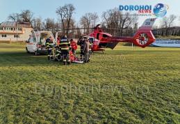 Bărbat din Dorohoi preluat de urgență de elicopterul SMURD - FOTO
