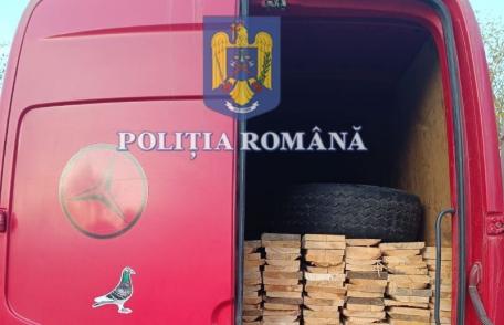 Bărbați din Suceava prinși de polițiști cu material lemnos fără documente