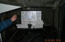 Ţigări de contrabandă transportate cu autocarul