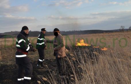 Dorohoi: Cetăţean prins de pompieri incendiind o păşune