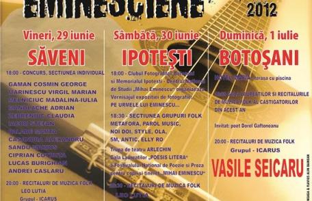 Festivalul naţional de muzică folk „Seri Melancolice Eminesciene” ediţia a III-a