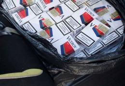 Ţigări de contrabandă confiscate de poliţişti