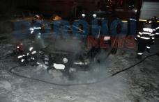 Mașină scoasă recent din service, distrusă parțial într-un incendiu pe Aleea Iasomiei din Dorohoi - VIDEO/FOTO