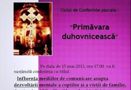 Invitație la o nouă întâlnire din cadrul conferințelor „Primăvara duhovnicească”
