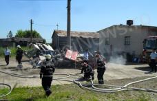Intervenție în forță a pompierilor dorohoieni în urma izbucnirii unui incendiu și producerii unui accident - FOTO