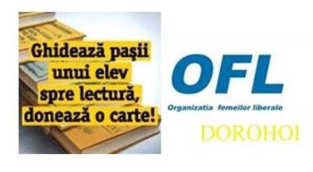 „O carte = o speranță”: Campanie de donare de carte organizată de OFL Dorohoi