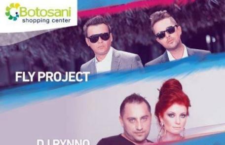 Concert Fly Project, DJ Rynno & Sylvia în această seară la Botoşani Shopping Center