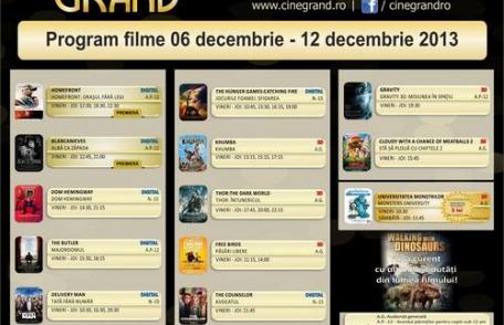Uvertura Mall: Vezi ce filme rulează la Cine Grand în perioada 6-12 decembrie 2013!