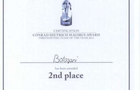 Pompierii botoşăneni, locul II la concursul internaţional „Conrad Dietrich Magirus Award 2013”