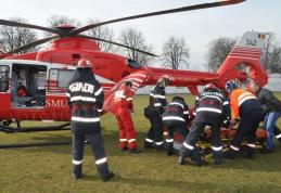 Bărbat din Dorohoi transportat la Iași cu un elicopter SMURD după ce a suferit un infarct – VIDEO/FOTO