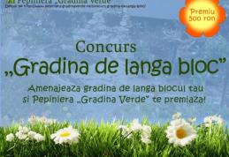 Pepiniera Grădina Verde din Dorohoi, organizează un concurs inedit „Grădina de lângă bloc”