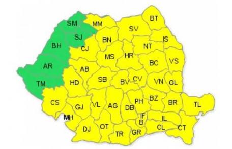 COD GALBEN de furtuni: Este vizat județul Botoșani și alte 35 de judeţe