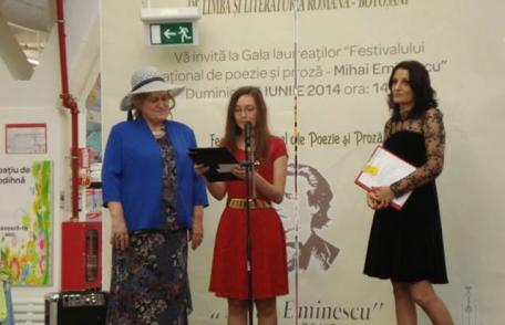 Tânără din Dorohoi câştigătoare a Trofeului Poesis Litera şi Premiile Concursului Naţional Mihai Eminescu, ediţia a IIIa, 2014