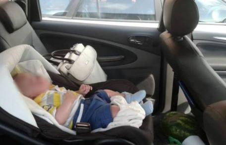 Șocant! Bebeluş de 4 luni lăsat timp de două ore singur într-o maşină, la 30 de grade Celsius. Părinţii plecaseră să viziteze Salina Turda
