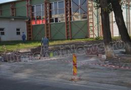 Zona de agrement de pe Bulevardul Victoriei din Dorohoi începe să prindă contur - FOTO