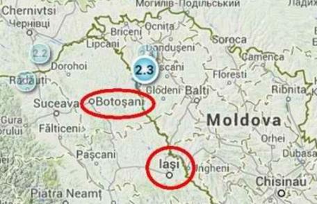 Două cutremure produse în apropiere de Botoșani și Iași