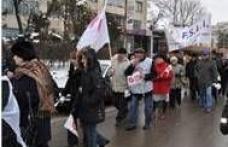 La marsul de protest organizat astazi au participat peste 400 de sindicalisti