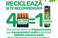 Carrefour lansează un program de colectare a bateriilor uzate cu recompense pentru consumatori