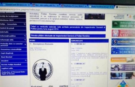 „Salutări din partea ciumpalacilor” este mesajul lăsat de doi hackeri care au „spart” serverele Poliției Române 