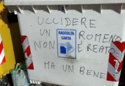 Inscripție înfiorătoare în Italia „Uciderea unui român e un lucru bun”