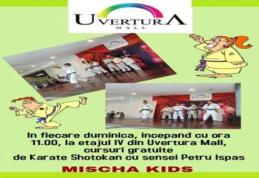 Cursuri gratuite de karate pentru copii la Uvertura Mall