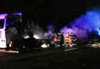 Români implicați într-un accident de proporții în Franța. Doi oameni au ars de vii