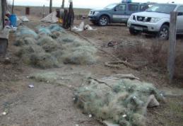 160 de metri de plasă monofilament confiscată de poliţiştii de frontieră