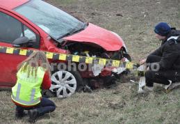 Accident grav pe DN 29B Dorohoi - Botoșani la ieșirea din localitatea Leorda. O femeie a ajuns la spital - FOTO