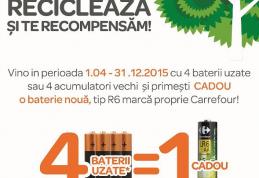 Carrefour relansează programul de colectare a bateriilor uzate - Reciclează și te recompensăm!