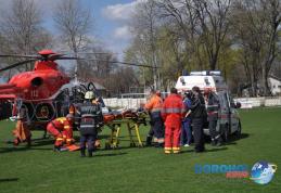 Bărbat din Dorohoi preluat de urgență de un elicopter SMURD după ce a suferit un infarct - FOTO
