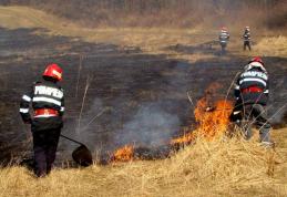 Incendiu de vegetaţie uscată la graniţa cu Ucraina
