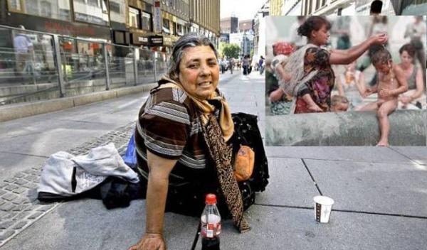 cerșetori români