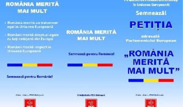 Petiție dezbătută în Parlamentul European