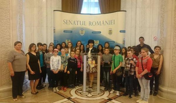 elevi din Hiliseu Horia în vizită la Senat 04