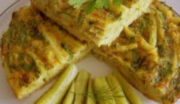 Budincă de fasole verde
