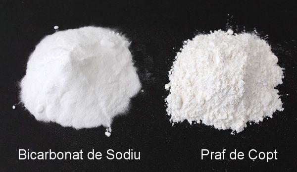 bicarbonat de sodiu si praf de copt